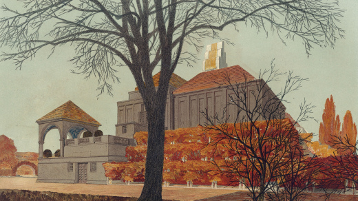 Wasmuth II B 100 Projekt Ausstellungsgebaeude Hochzeitsturm ohneRahmen